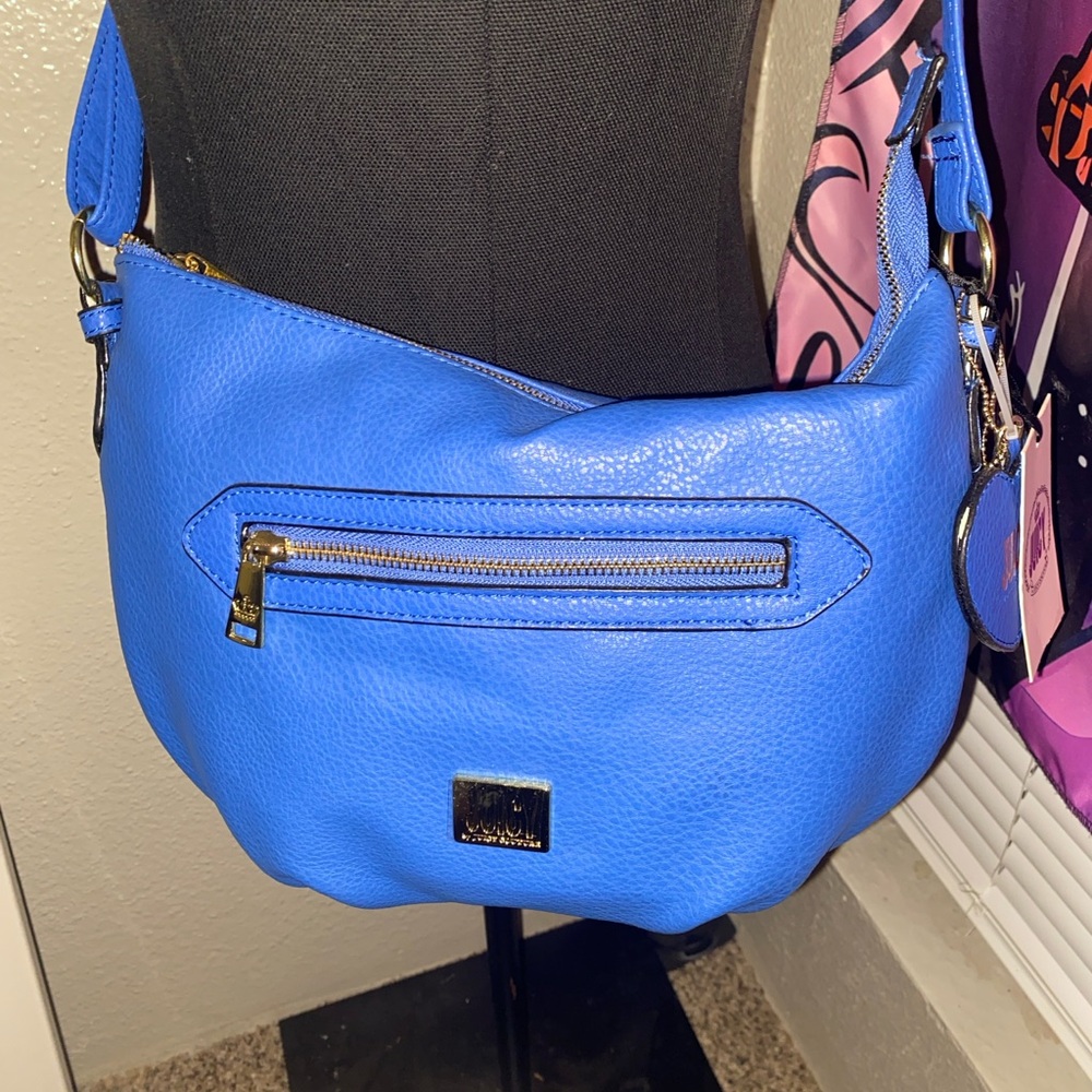 Juicy Couture Vibrant Blue Leather Shoulder Bag